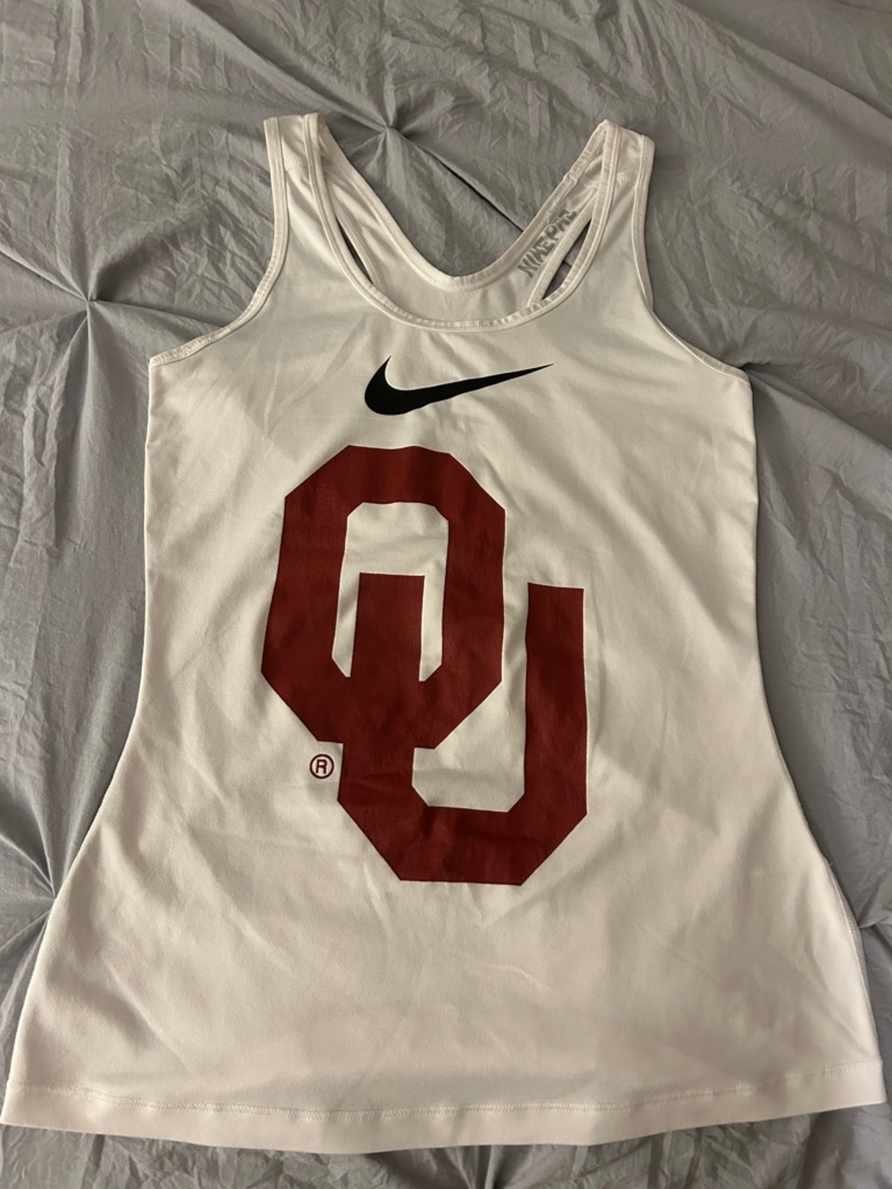 Nike White OU Performance Tank